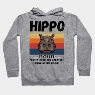 Hippo Animals Definition Hoodie